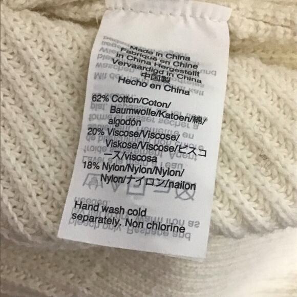 Madewell Patch Pocket Pullover Crewneck Knit Sweater Sz XXS Ivory Cream - Picture 11 of 13